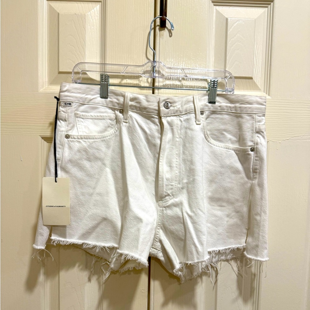 Citizens of Humanity - NWT White Denim High Waisted Cutoff Shorts - Size 31